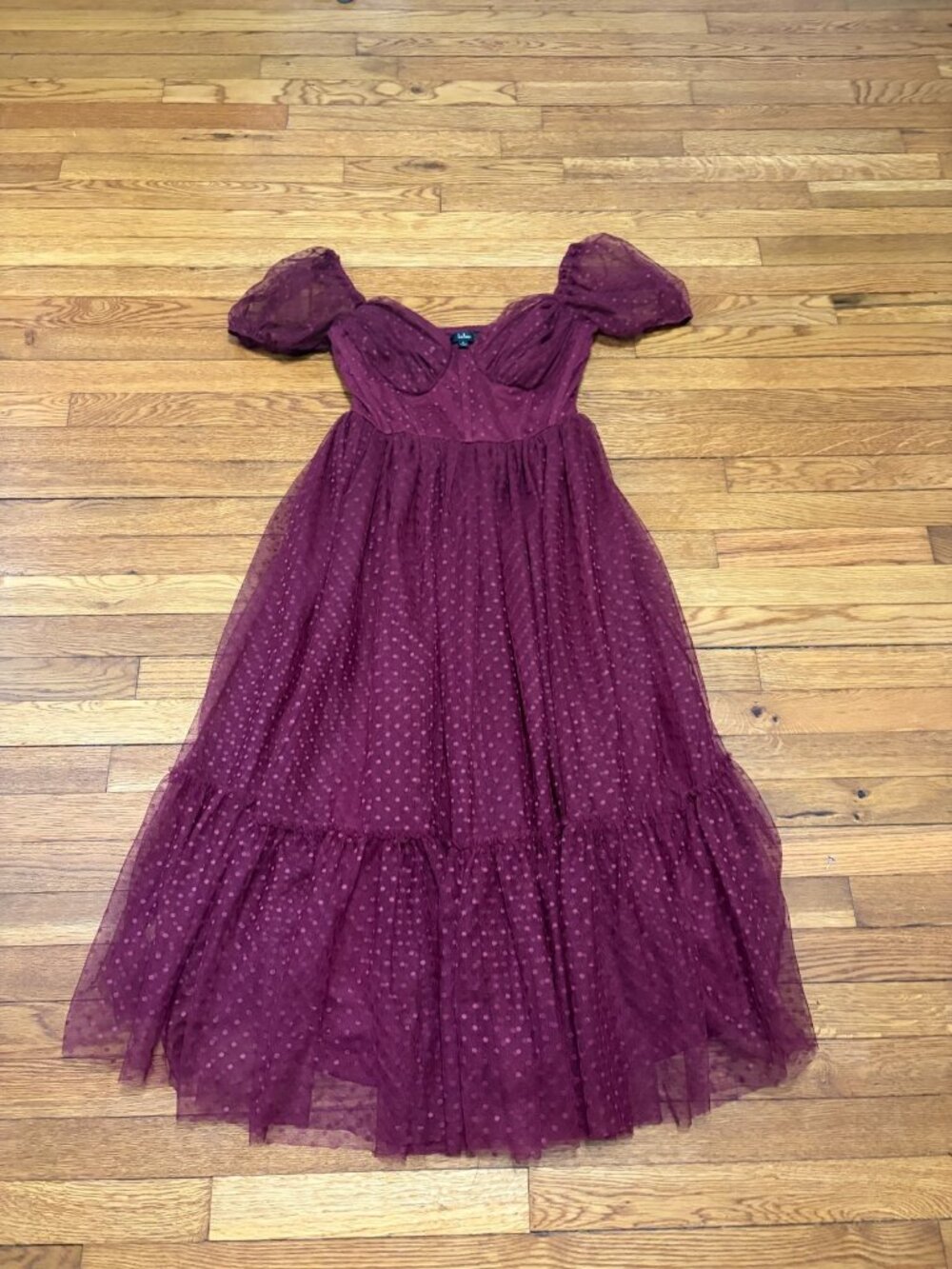 Lulus Womens Bustier Dress Size Large Purple Corset Midi Short Bridal Gown